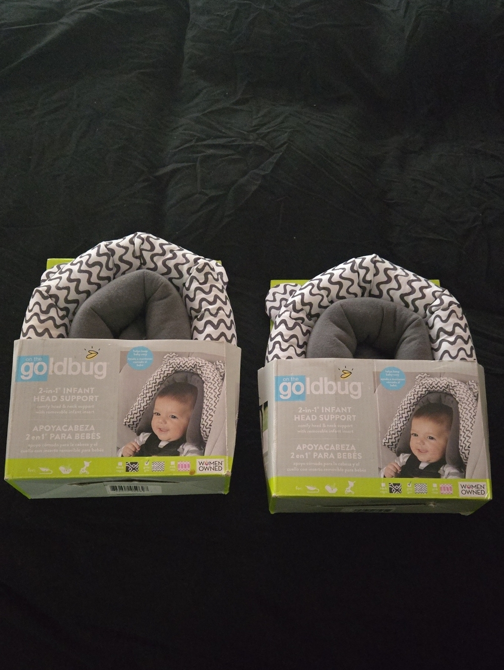 New..Infant Head Support - 2-in-1 Cozy Support ..for use in car seats/strollers